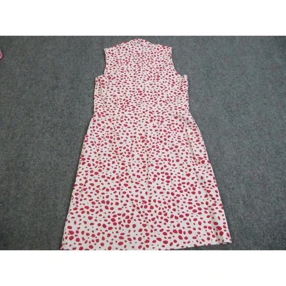J McLaughlin Dress Womens 12 Multicolor Polka Dot Sleeveless Sheath Knee Length - Picture 12 of 14